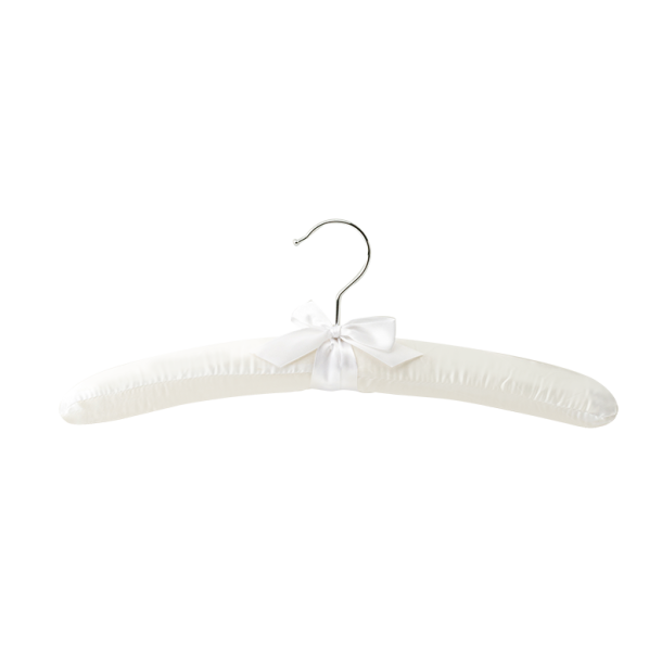 Satin b�jle - Hvid