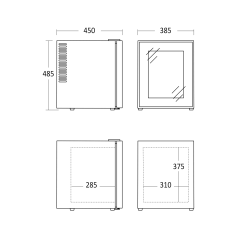 Minibar - MB 32 BGD - Glass door