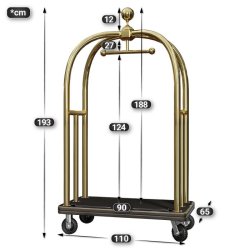 Birdcage kuffertvogn - Messing/sort