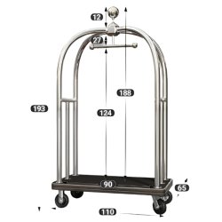 Birdcage kuffertvogn - Krom/Sort