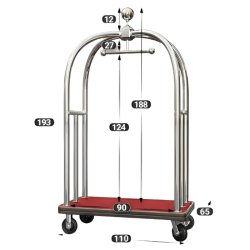 Birdcage kuffertvogn - Krom/r�d