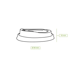Pap l�g � 80 mm - Hvid